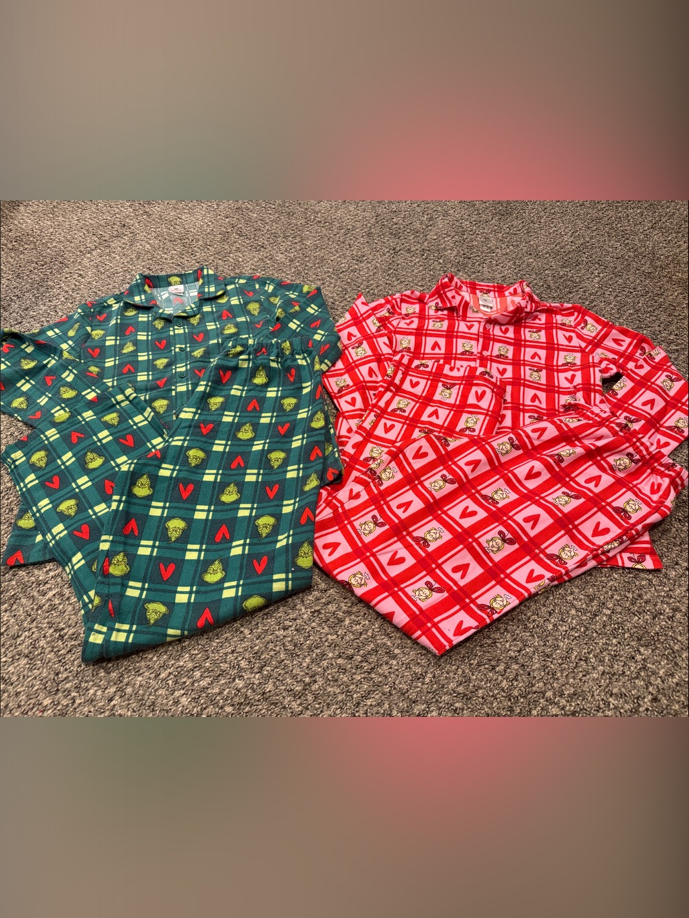 Hannah Anderson grinch & Cindy Lou Who pajamas